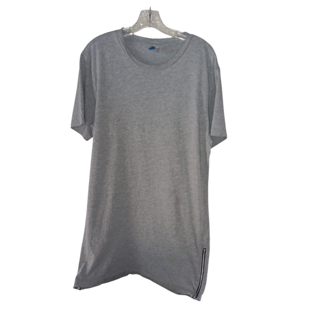 H&M Divided Side Zippered T-shirt Dress Gray Large